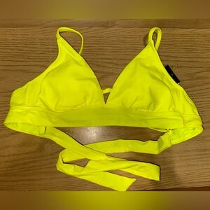Neon Yellow Bikini Top